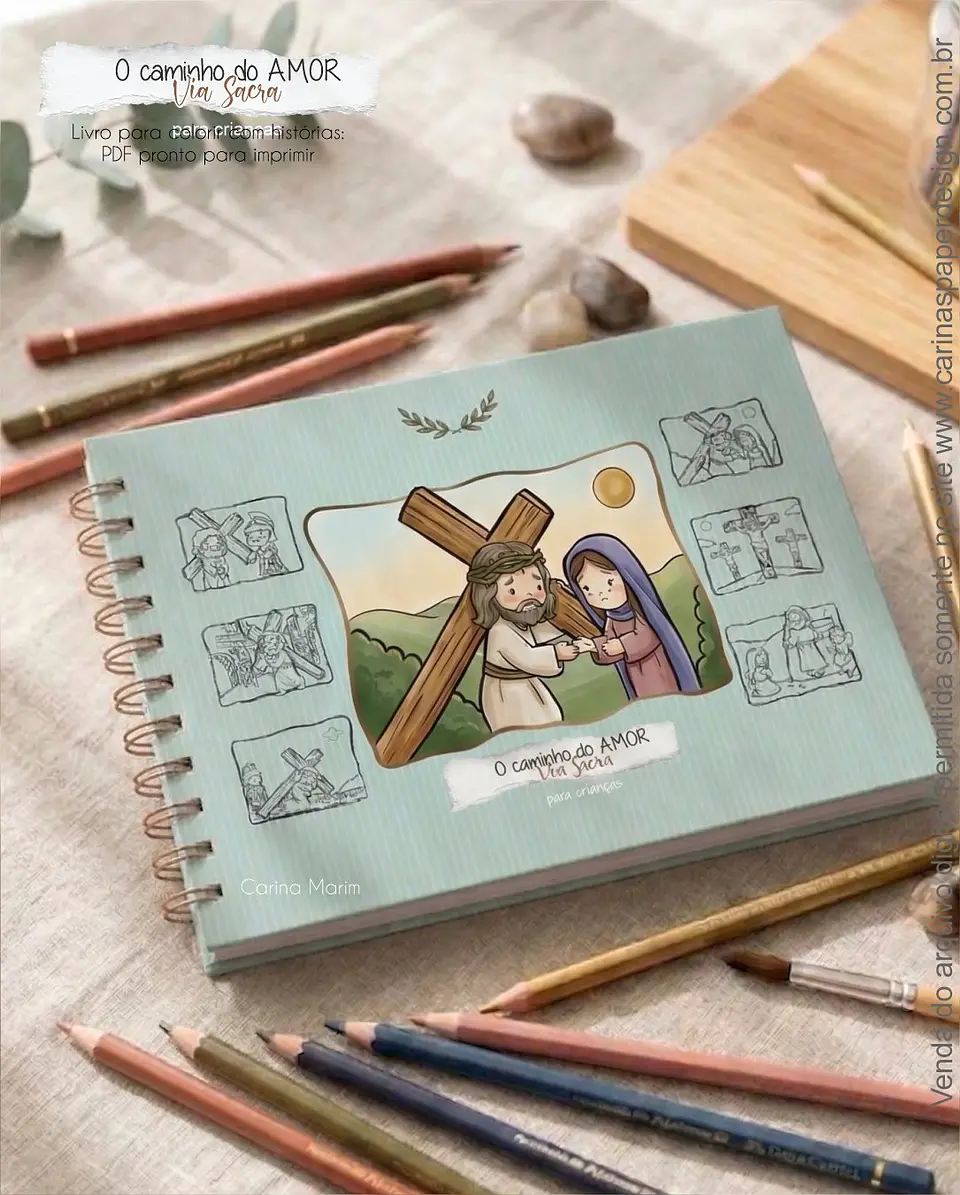 Livros de Colorir O Caminho do AMOR Via Sacra Arquivo Digital 13