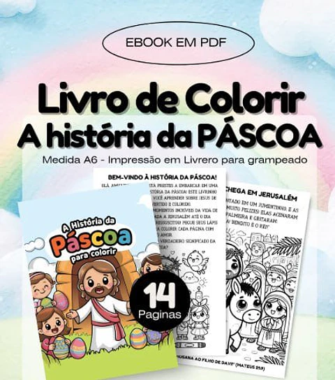 Livro de Colorir A História da Páscoa Arquivo Digital