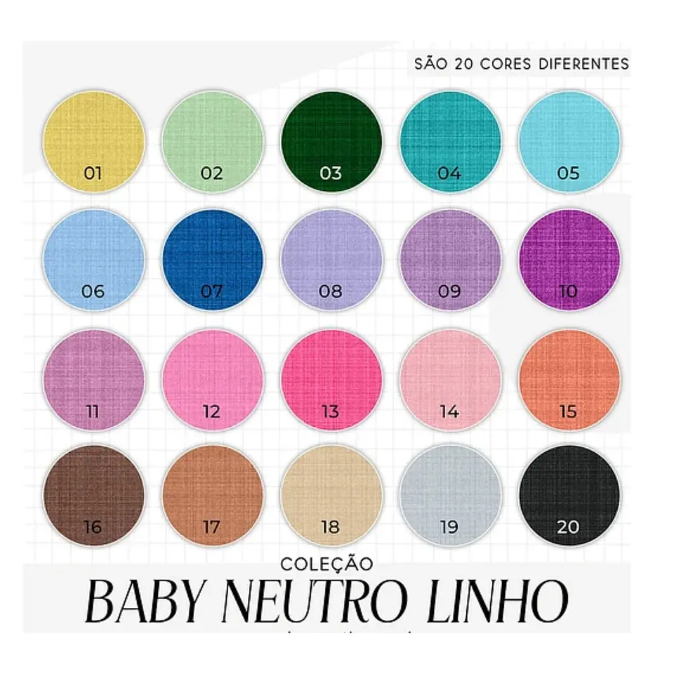Arquivo Digital Combo Baby Linho Neutro +20 Cores 3