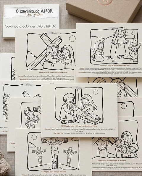 Card Colorir Via Sacra O Caminho do Amor Arquivo Digital
