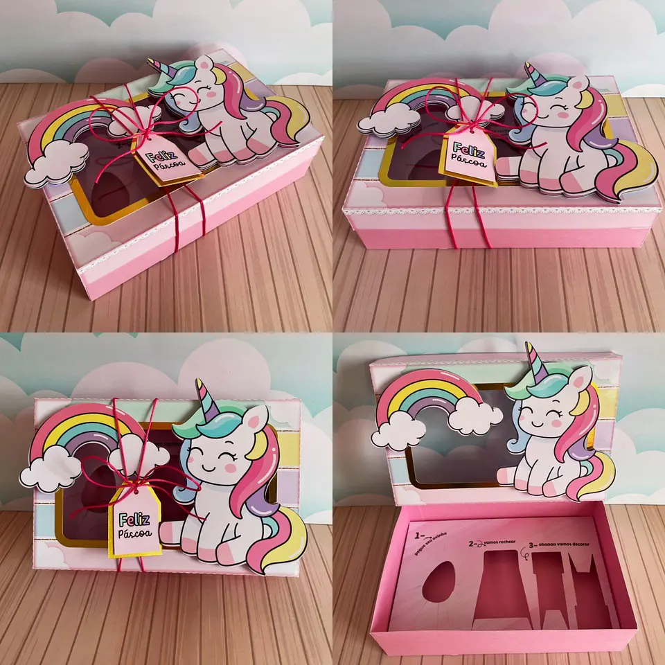 Mini Confeiteiro Unicornio Arquivo Digital Pascoa 1