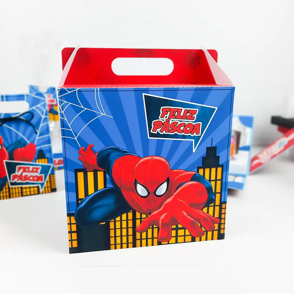 Mini Confeiteiro e Kit Completo Homem Aranha Pascoa Arquivo Digital 14