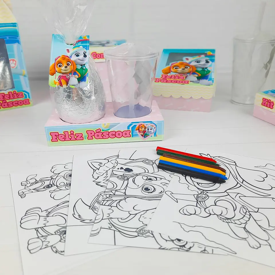 Mini Confeiteiro e Kit Completo Patrulha Canina Skye e Everest Pascoa Arquivo Digital 11