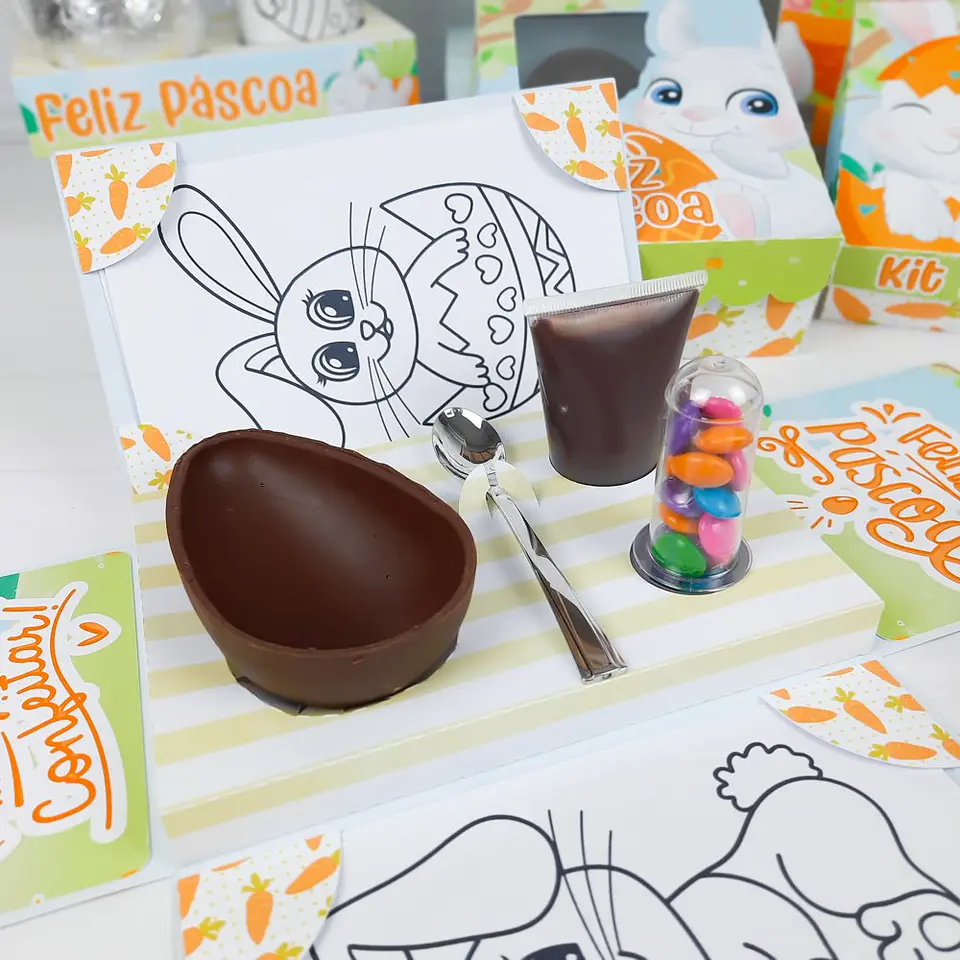 Mini Confeiteiro e Kit Completo Coelhinho Pascoa Arquivo Digital 16