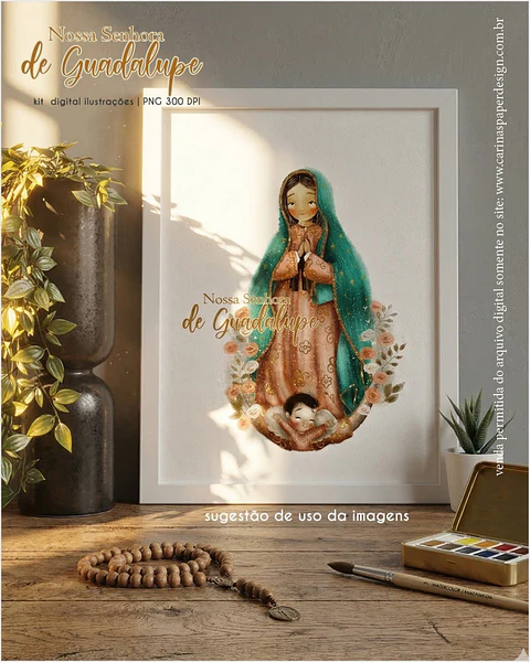 Arquivo Kit Digital Ilustrações Nossa Senhora de Guadalupe