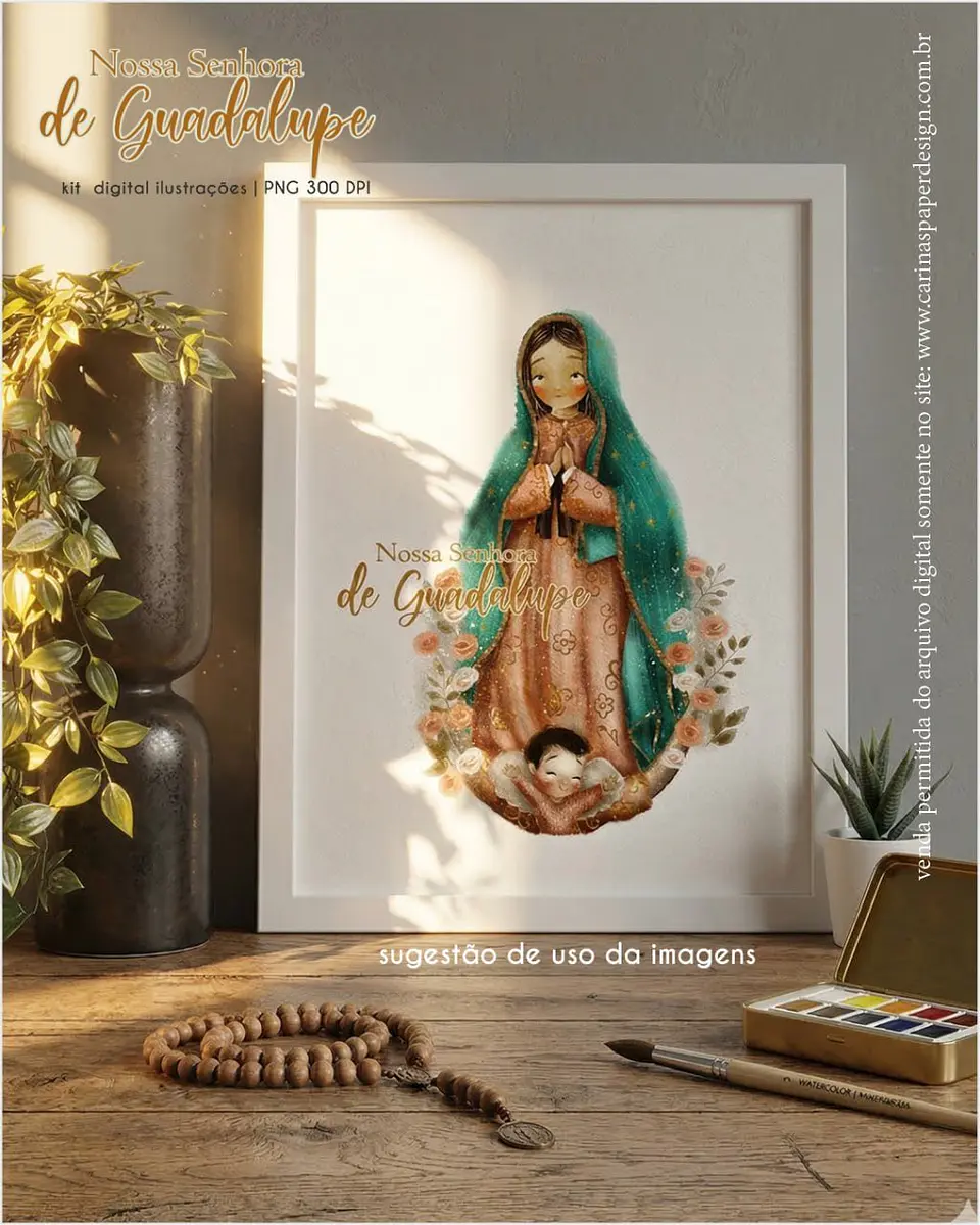 Arquivo Kit Digital Ilustrações Nossa Senhora de Guadalupe 2