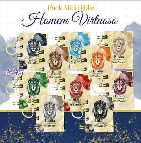 Pack Mini Bíblias Homem Virtuoso Arquivo Digital