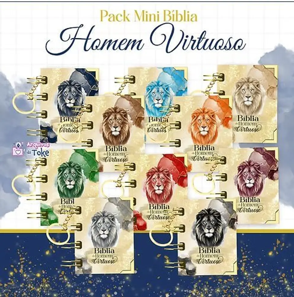 Pack Mini Bíblias Homem Virtuoso Arquivo Digital 1