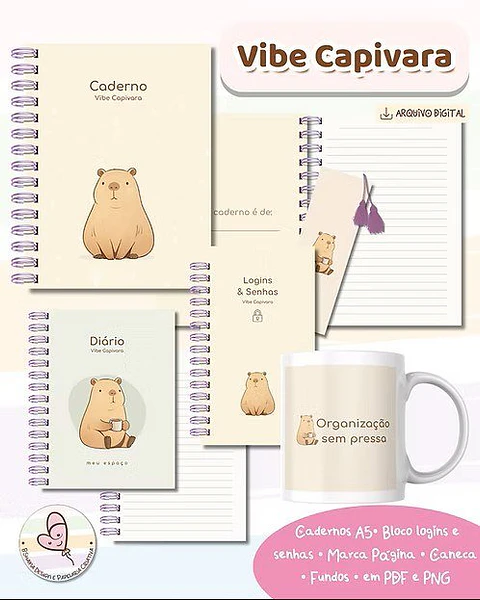 Arquivo Digital Pack Vibe Capivara