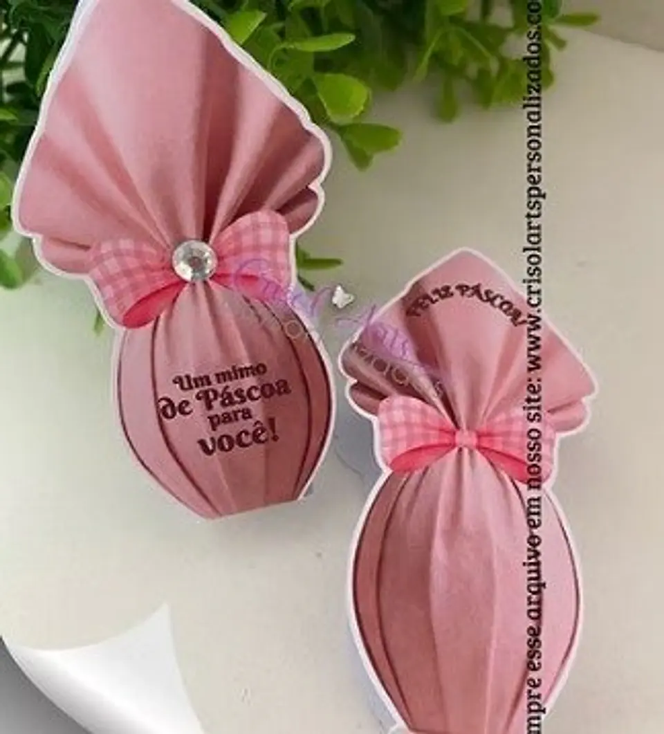 Arquivo de Corte Card Porta Bis ou Batom Pascoa Rosa 1