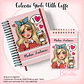 Arquivo Digital Caderno Pautado A5+Bloquinho A6 Coleção Girls With Coffe N2 - Thumbnail 1