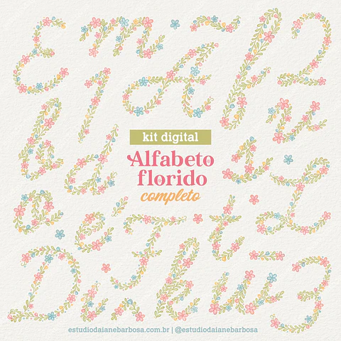 Arquivo Digital Alfabeto Florido Completo