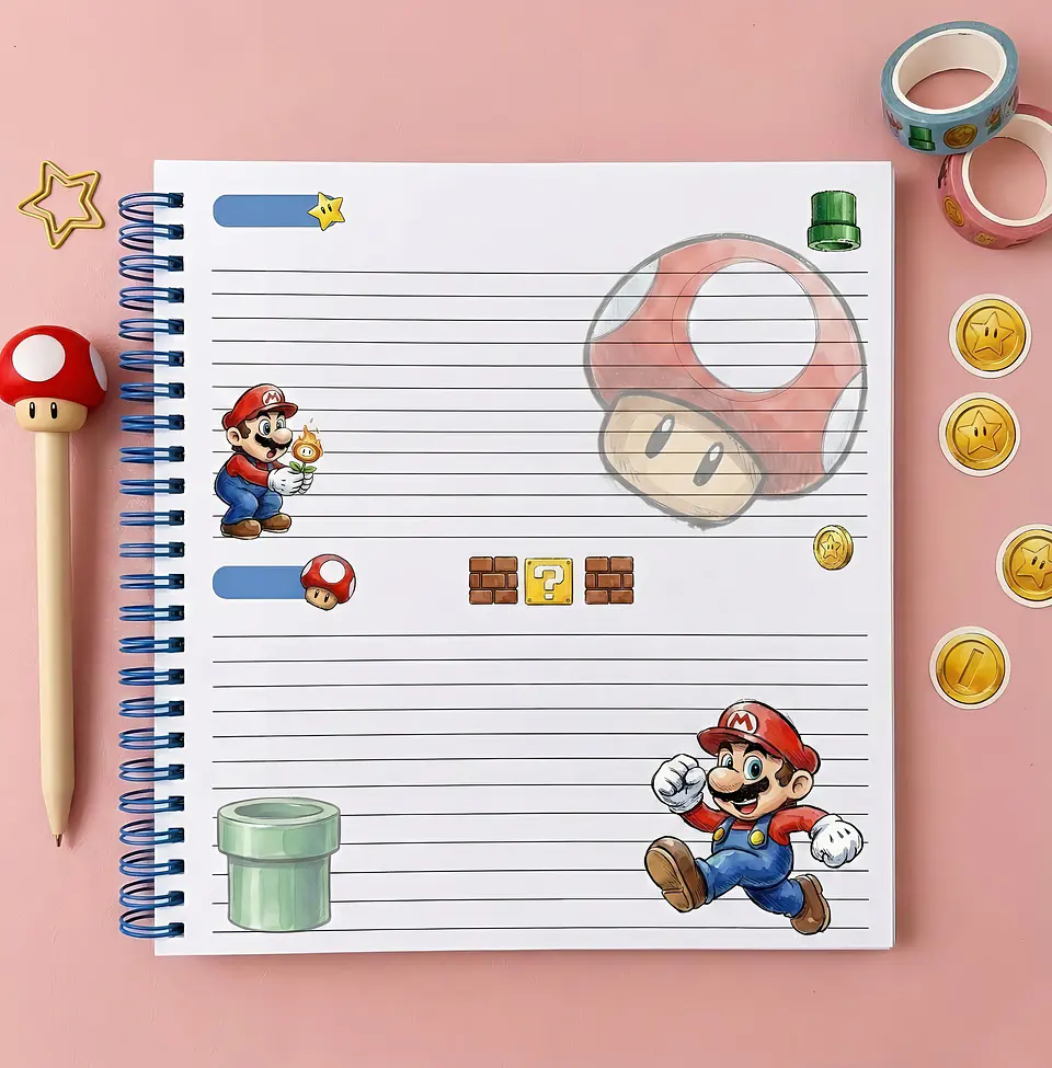 Arquivo Agenda 18x18 Super Mario 4