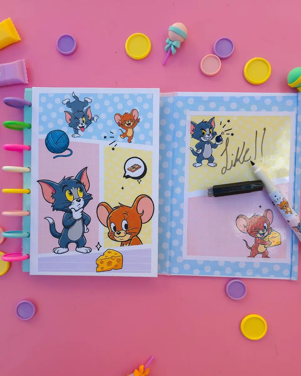 Arquivo Caderno Quadro Embutido Tom e Jerry 1