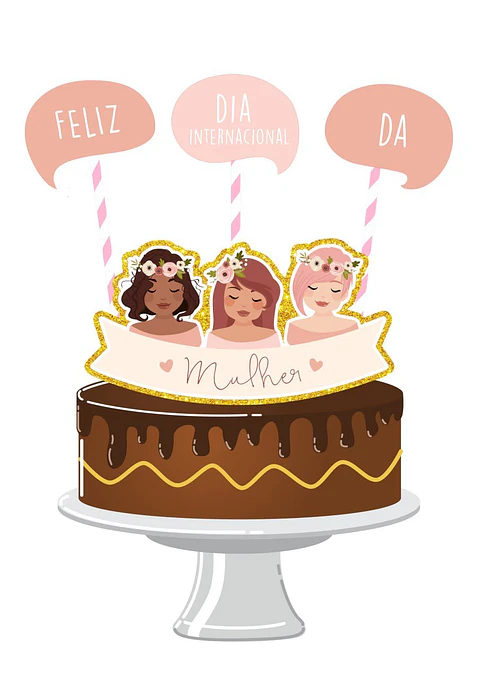 Arquivo de Corte Topo Balões Dia das Mulheres