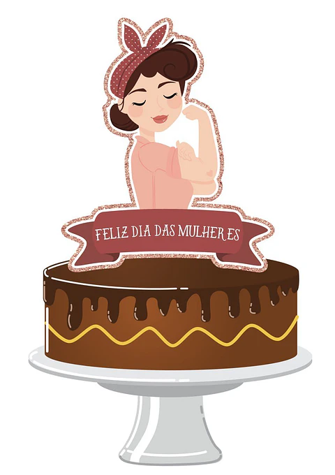 Arquivo de Corte Topo Mulher Forte Dia das Mulheres