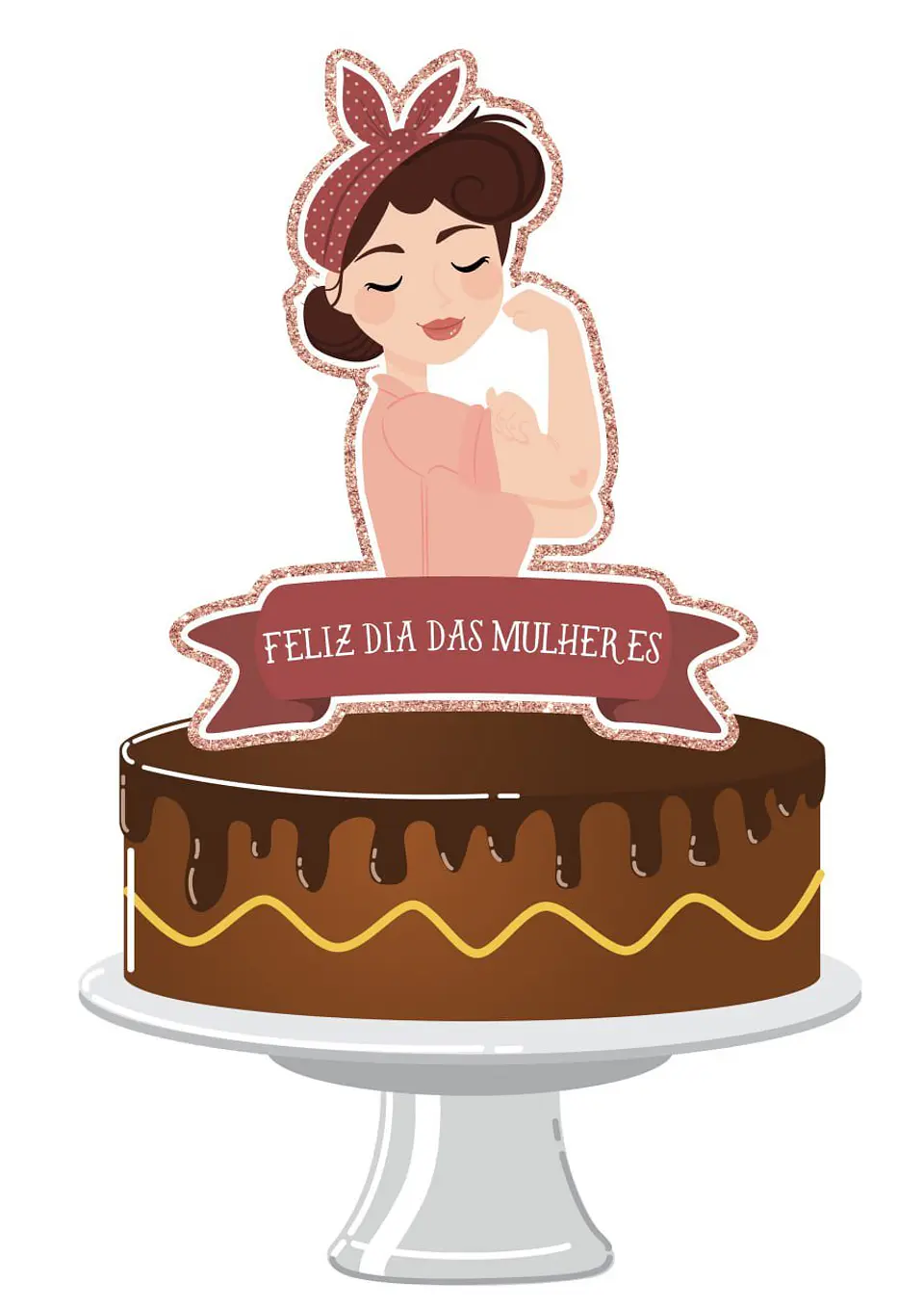 Arquivo de Corte Topo Mulher Forte Dia das Mulheres 1