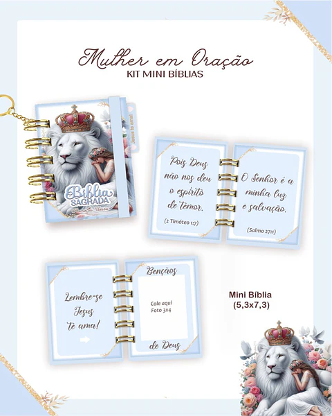 Arquivo Kit Mini Biblia - Mulher em Oração