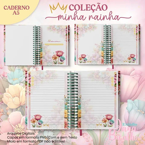 Arquivo Caderno A5 Coleção Minha Rainha