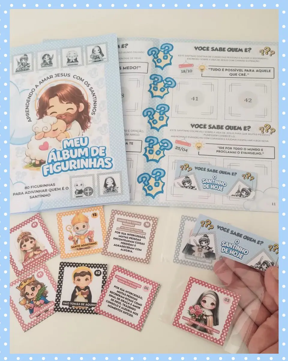 Arquivo de Corte Álbum de Figurinhas Catequese 3