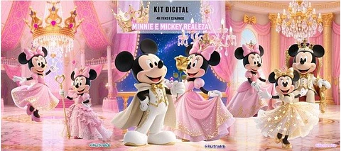 Arquivo Kit Digital Mickey e Minnie Realeza