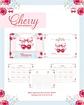 Arquivo Digital Mini Agenda Cherry - Thumbnail 1
