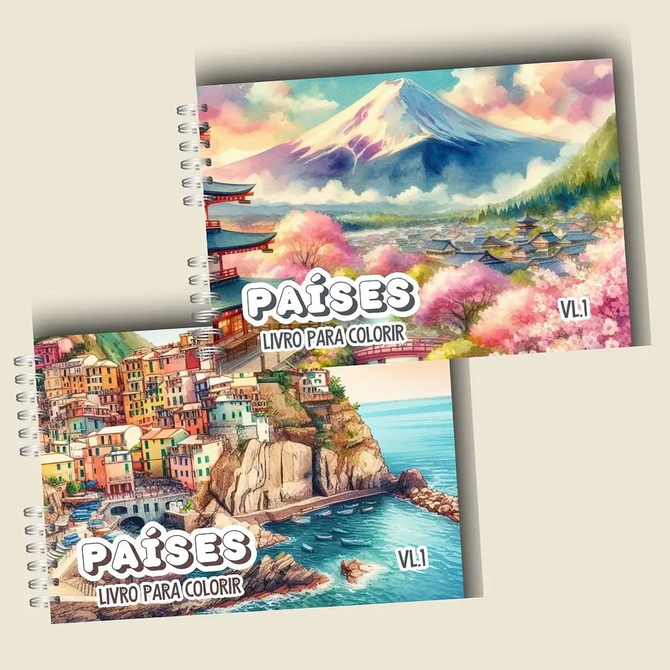 Arquivo Digital Livros para Colorir Países Vol. 1 2
