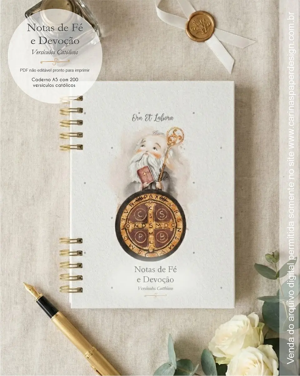 Arquivo Digital Caderno Versículos Católicos A5 5