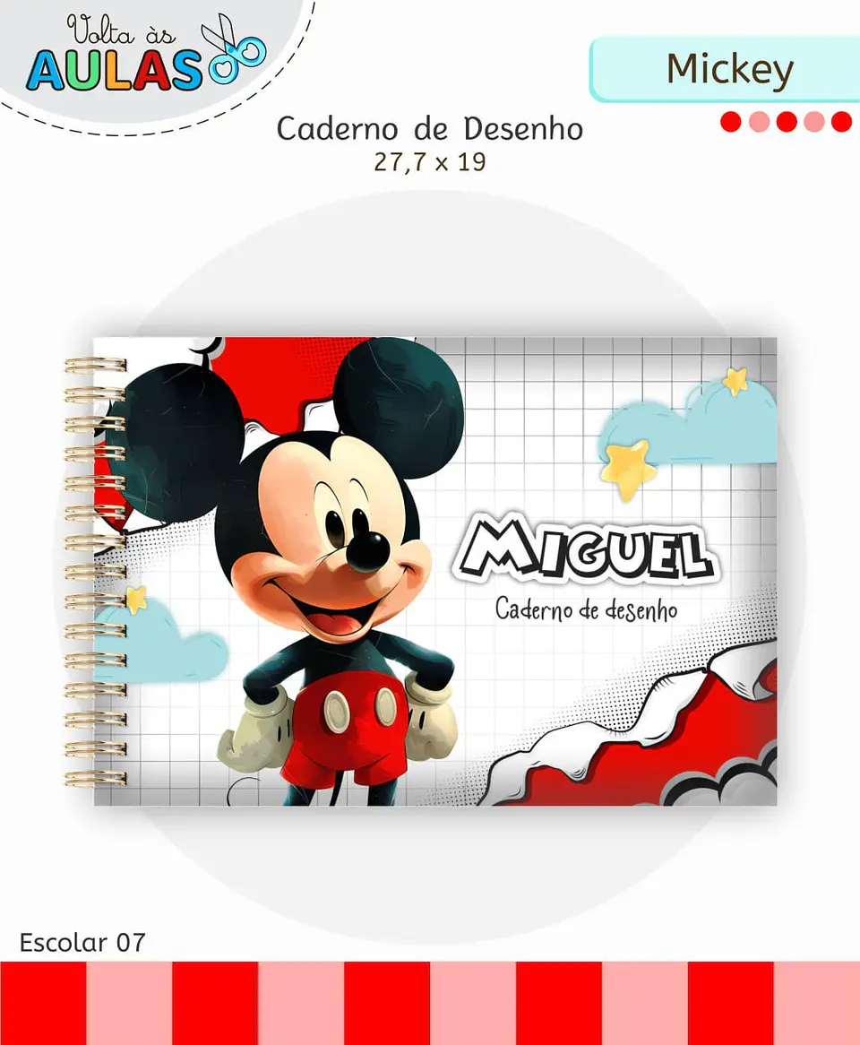 Arquivo Digital Pack Volta ás Aulas Escolar 2026 Mickey 4