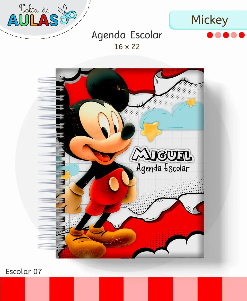 Arquivo Digital Pack Volta ás Aulas Escolar 2026 Mickey 10