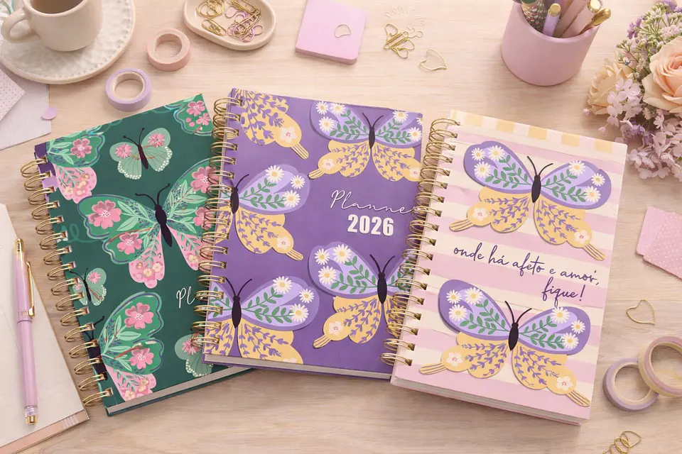 Arquivo Digital Pack Capas Borboletas Dia das Mulheres Flor de Maria 2