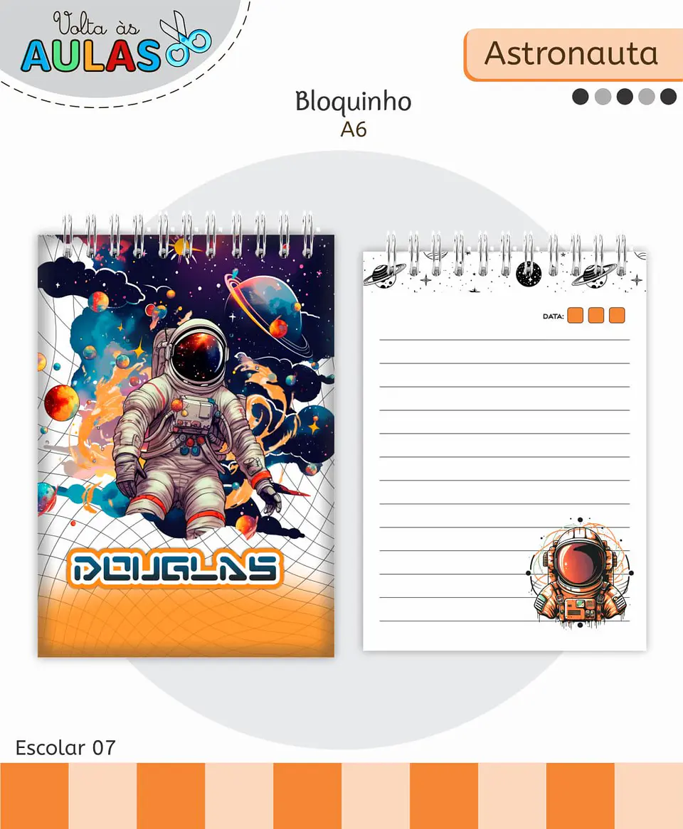 Arquivo Digital Pack Volta ás Aulas Escolar 2026 Astronauta 8