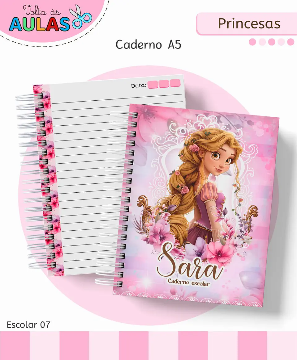 Arquivo Digital Pack Volta ás Aulas Escolar 2026 Princesas 3