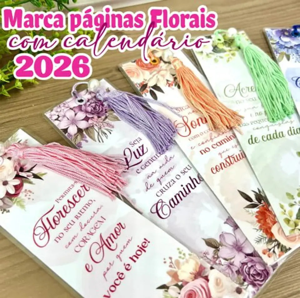 Arquivo de Corte Marca Páginas com Calendário 2026 1