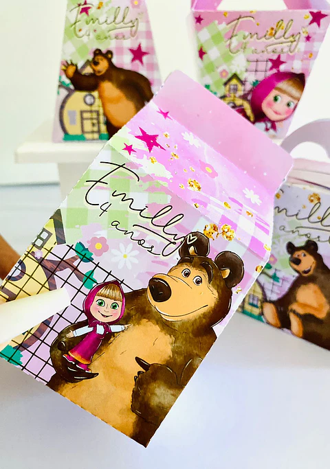 Arquivo de Corte Kit Festa Masha e o Urso