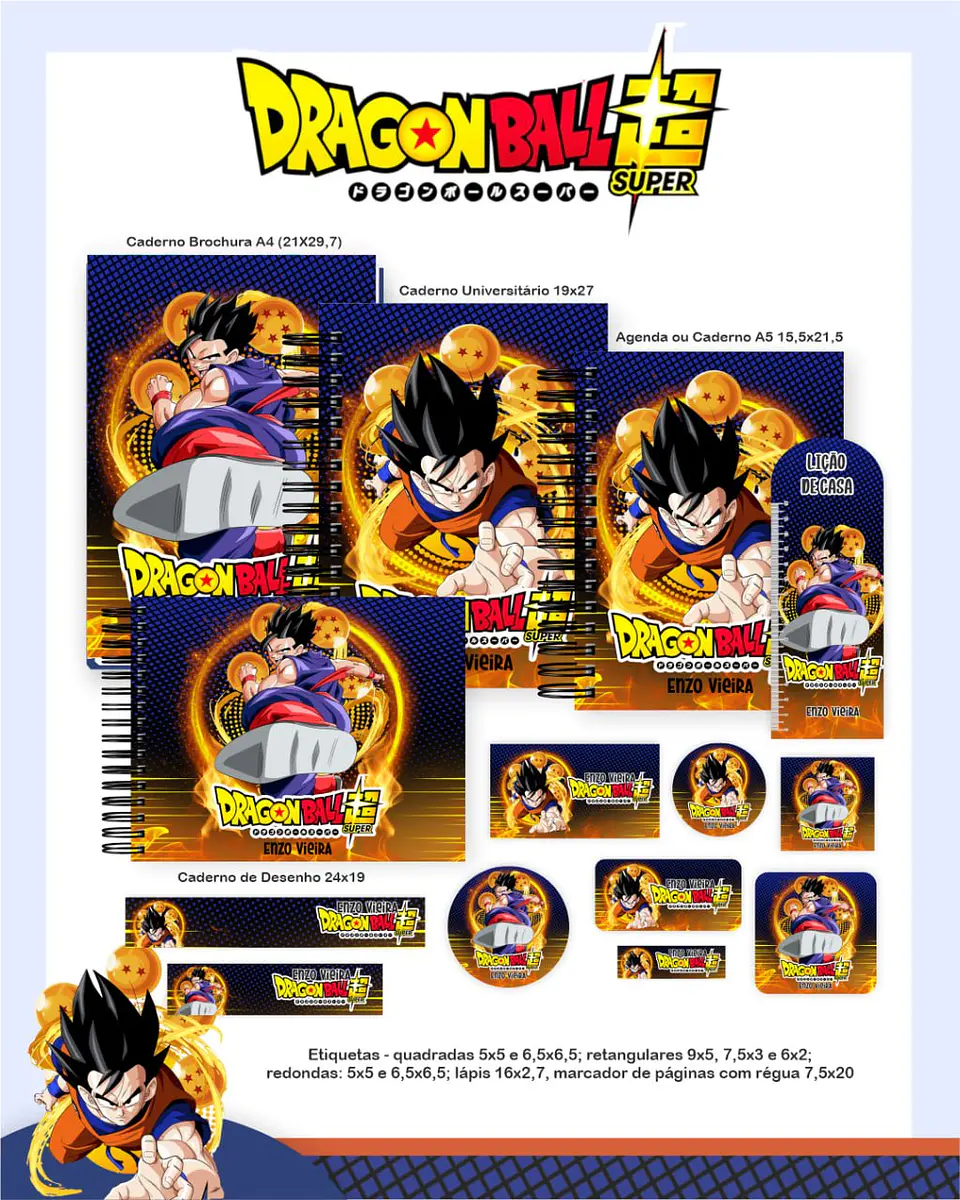 Arquivo Digital Pack Escolar 2.0 2026 Dragon Ball 1