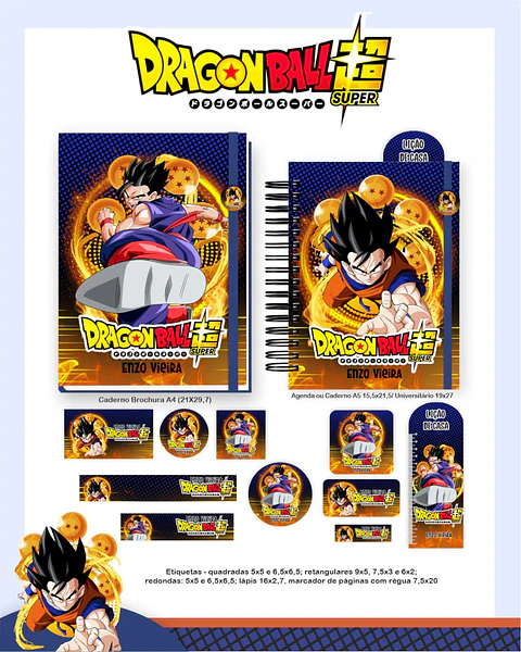 Arquivo Digital Pack Escolar 2.0 2026 Dragon Ball