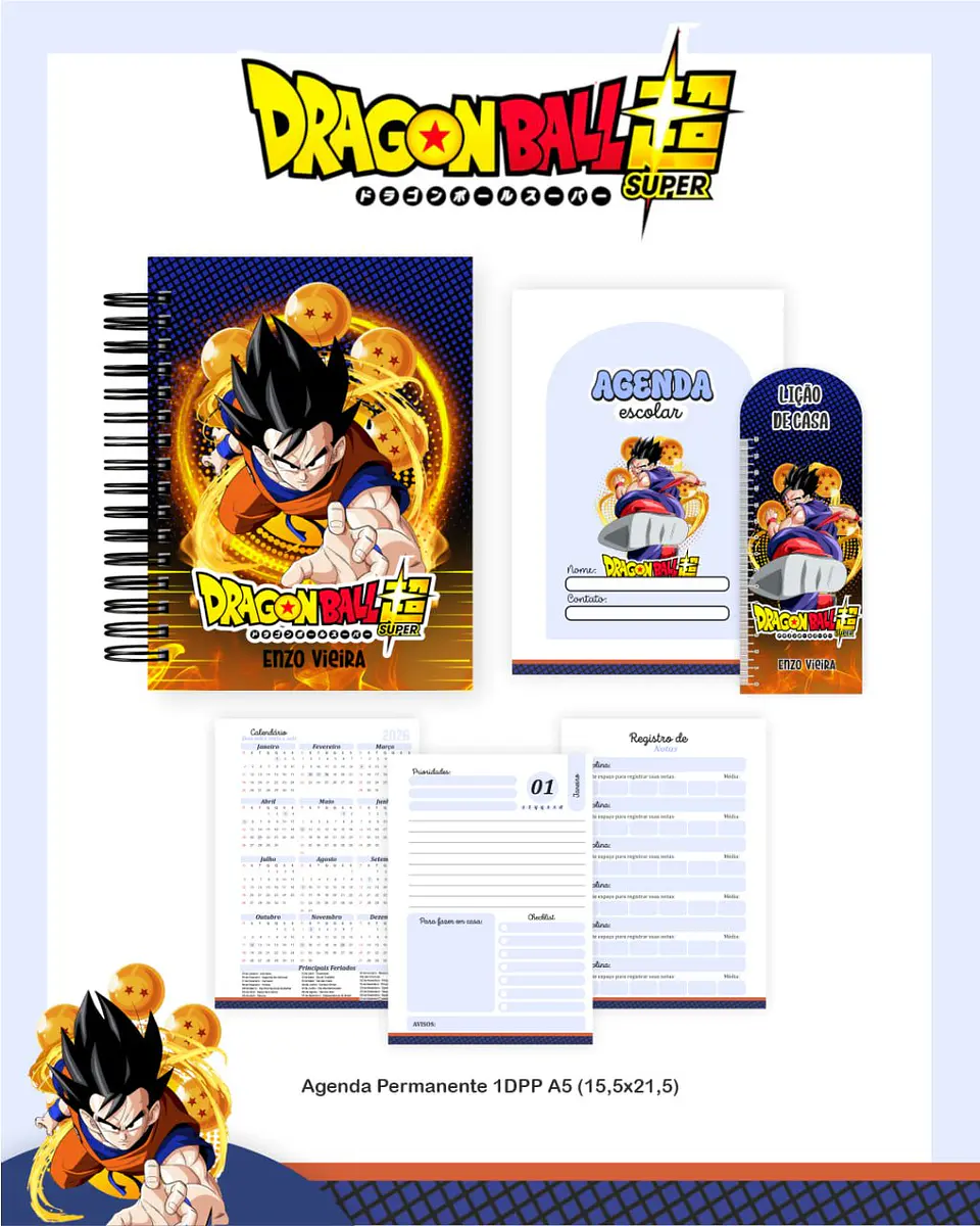 Arquivo Digital Pack Escolar 2.0 2026 Dragon Ball 4