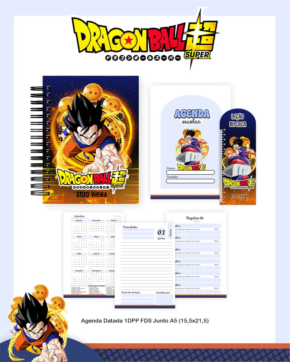 Arquivo Digital Pack Escolar 2.0 2026 Dragon Ball 5