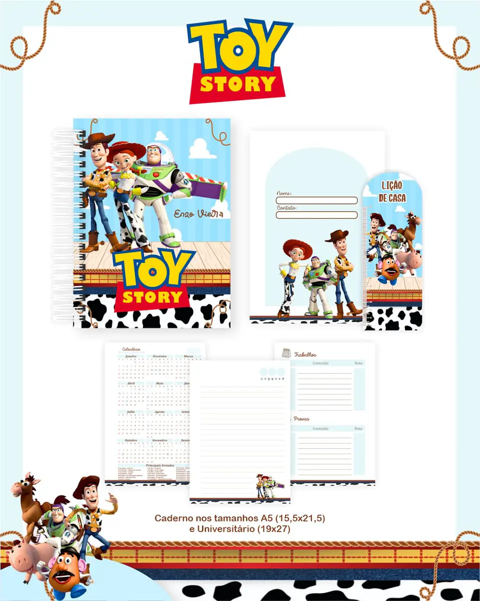 Arquivo Digital Pack Escolar 2.0 2026 Toy Story 3