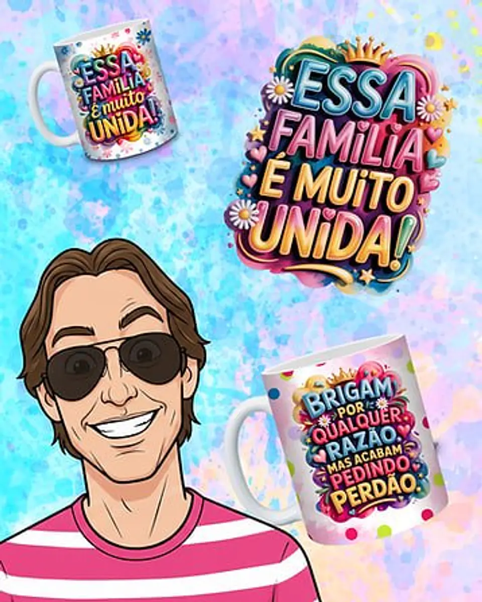 Arquivo Digital Sublimação Pacote Familia Unida 1