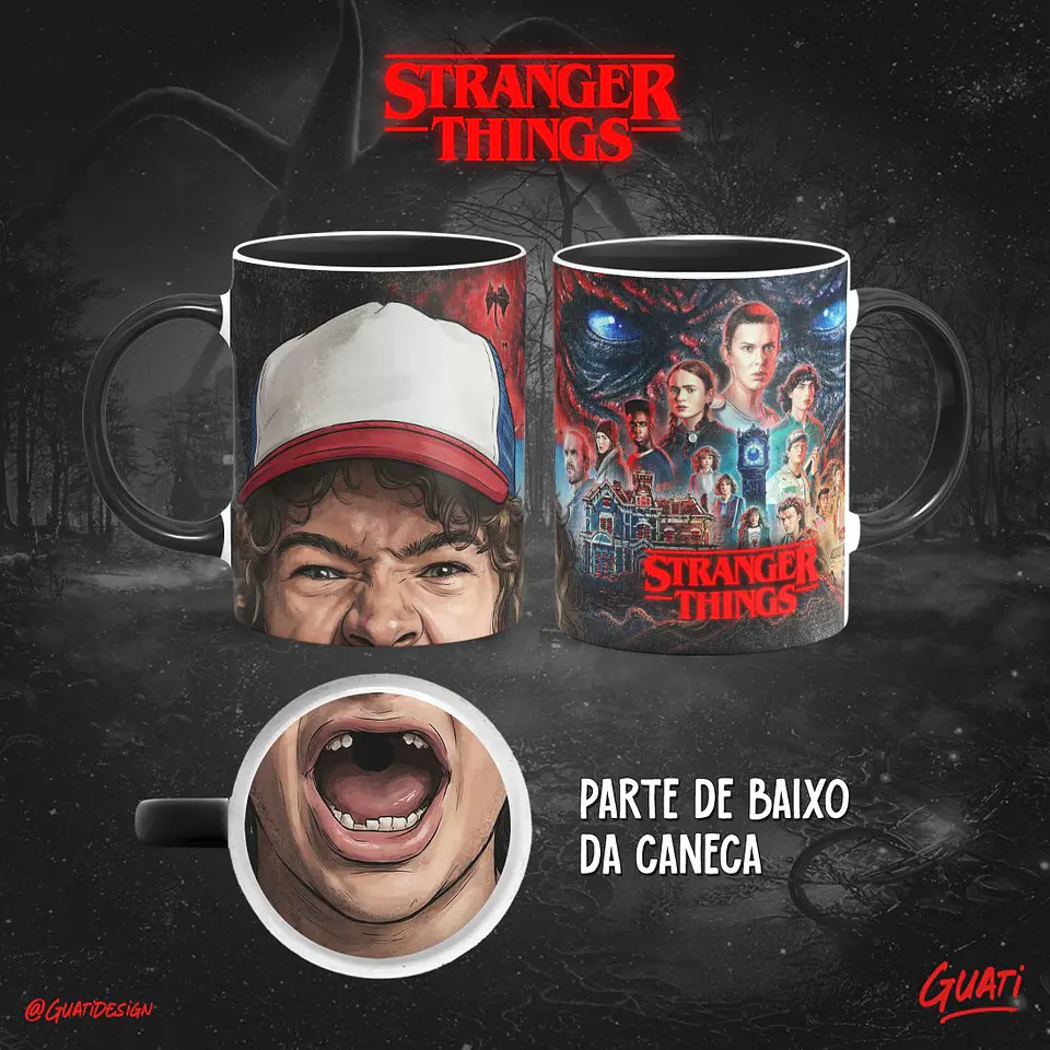 Arquivo Artes caneca Bocão Stranger Things 2