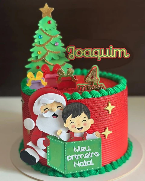 Arquivo Topo de Bolo Meu Primeiro Natal