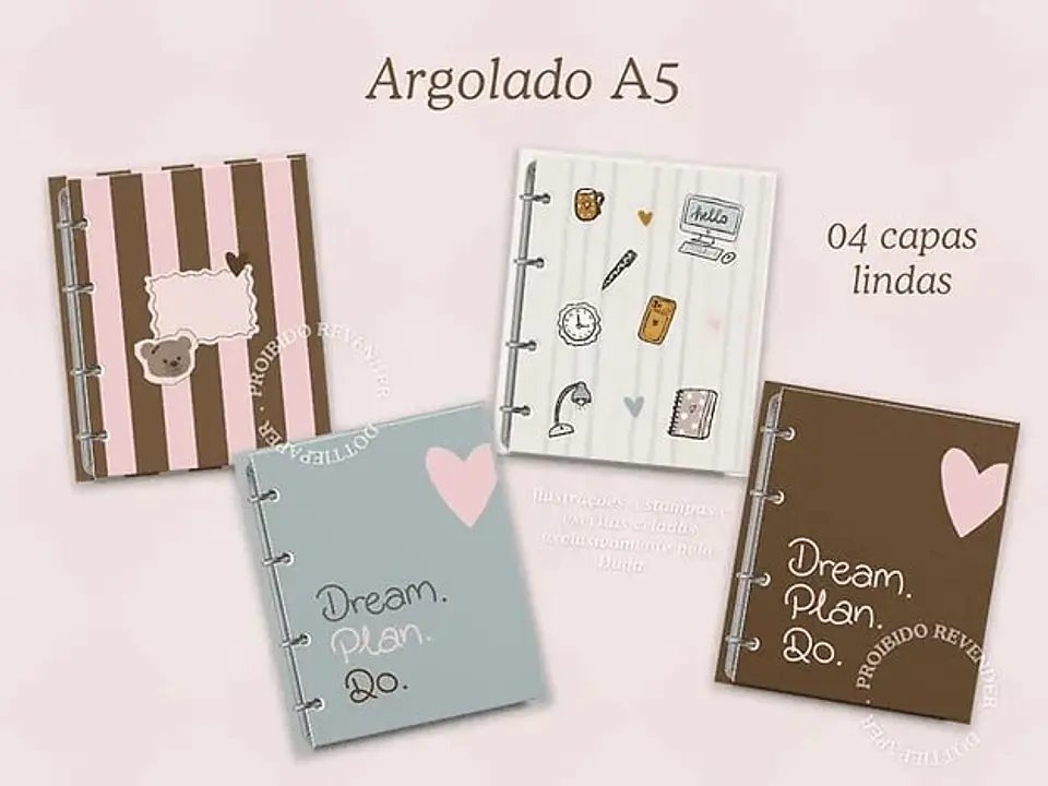 Arquivo Digital Capas Argolado Bella School 3