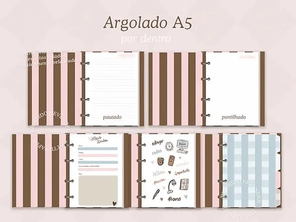 Arquivo Digital Capas Argolado Bella School 5