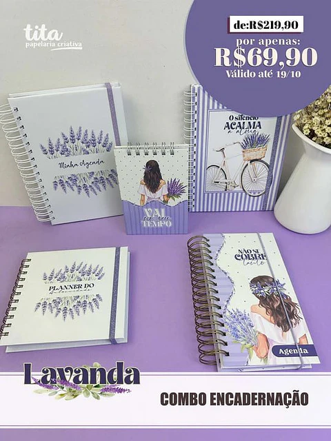 Arquivo Digital Lavanda Combo Encadernação
