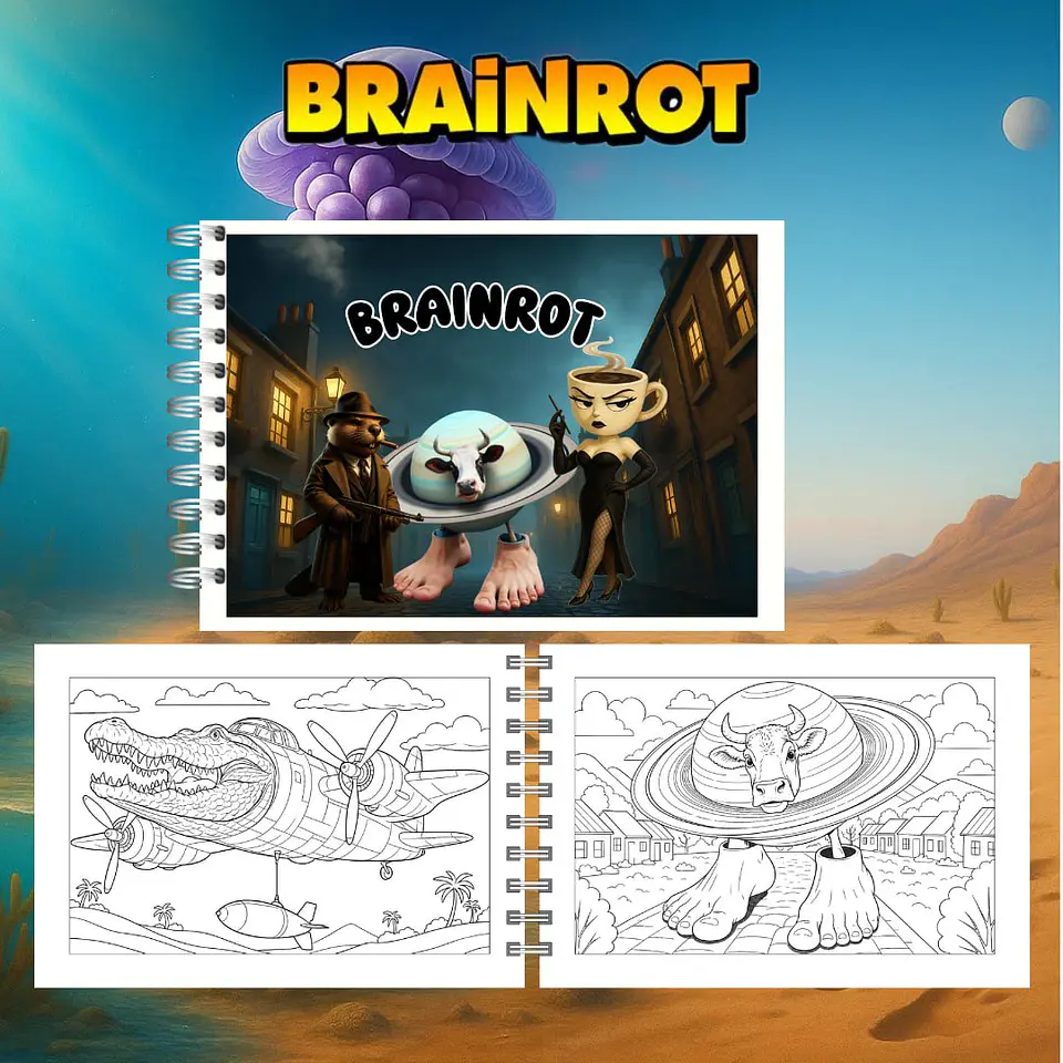 Arquivo Digital Livro de Colorir Brainrot 2