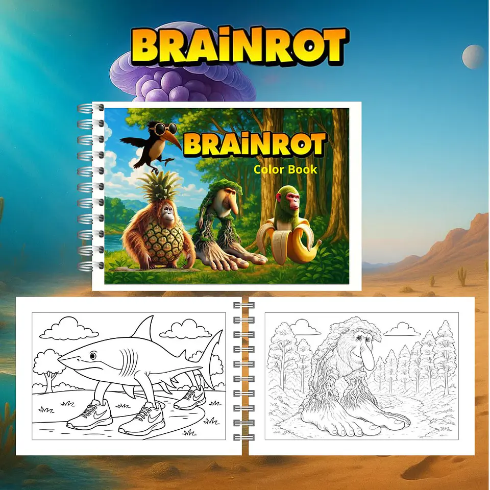 Arquivo Digital Livro de Colorir Brainrot 4
