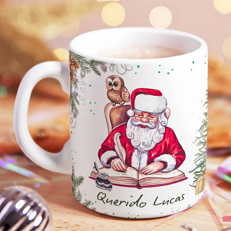 Arquivo Digital Arte Caneca Natal Carta do Papai Noel 1