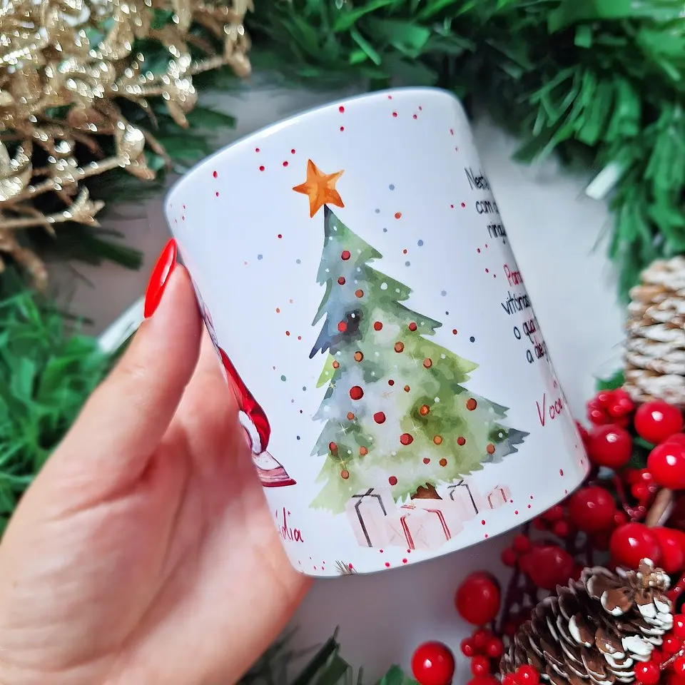 Arquivo Digital Arte Caneca Natal Carta do Papai Noel 3